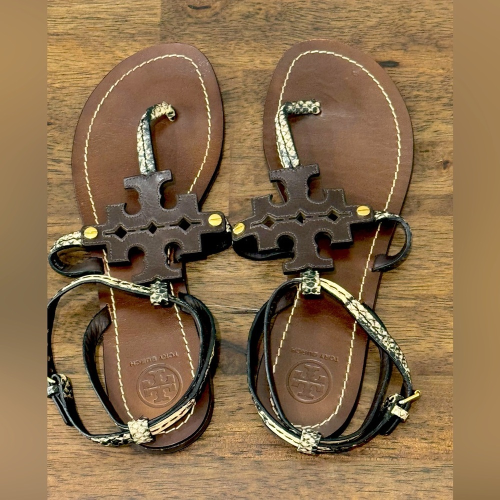 Tory Burch Snake print Sandals
